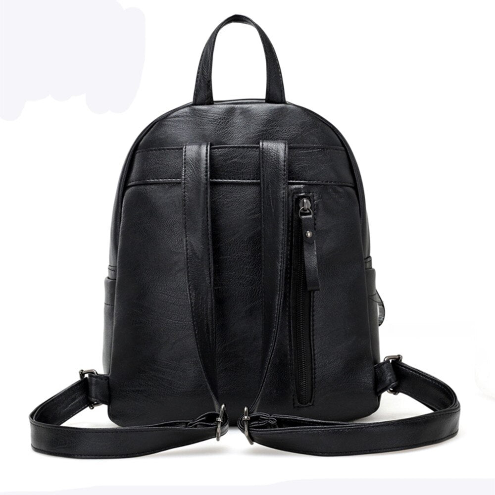  Soft Backpack Style Backpack Retro Capacity Women's Large  Embroidered Ethnic Backpacks L V Backpack (Black, 29 * 17 * 35) :  Electronics