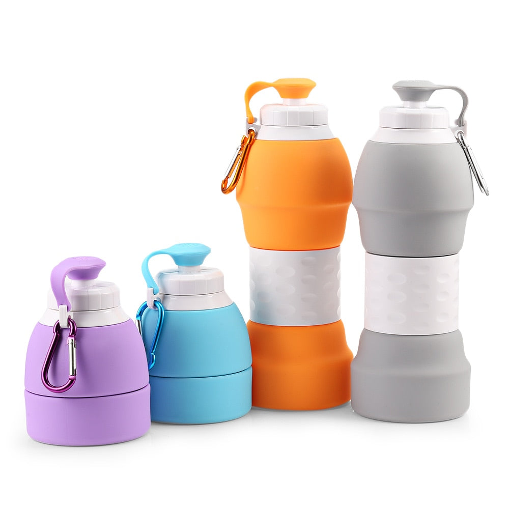 580ML Portable BPA Free Silicone Water Bottle